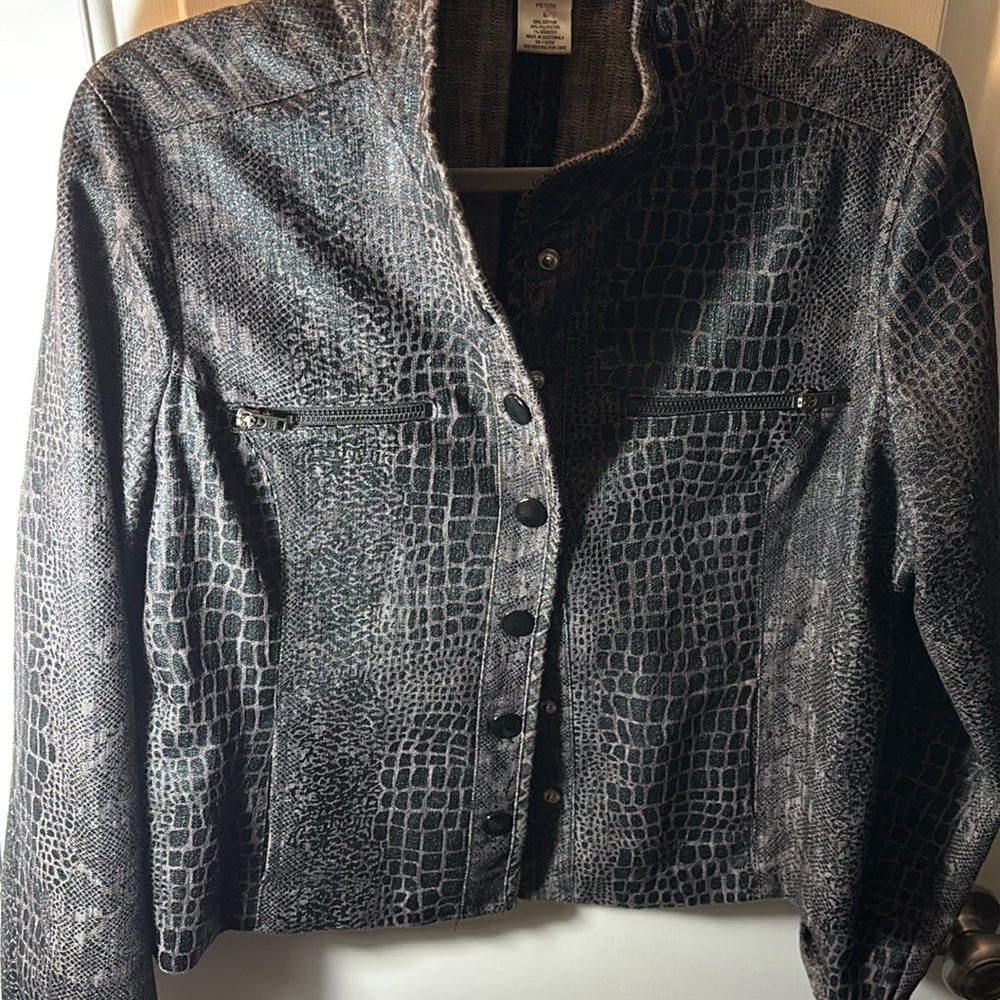 Dress Barn, Jacket, Alligator Pattern - image 1